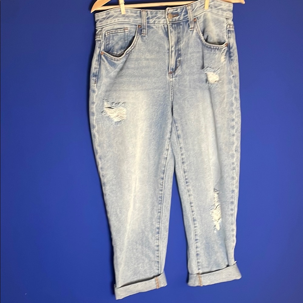 Joe's Jeans Blue Boyfriend Distressed Denim